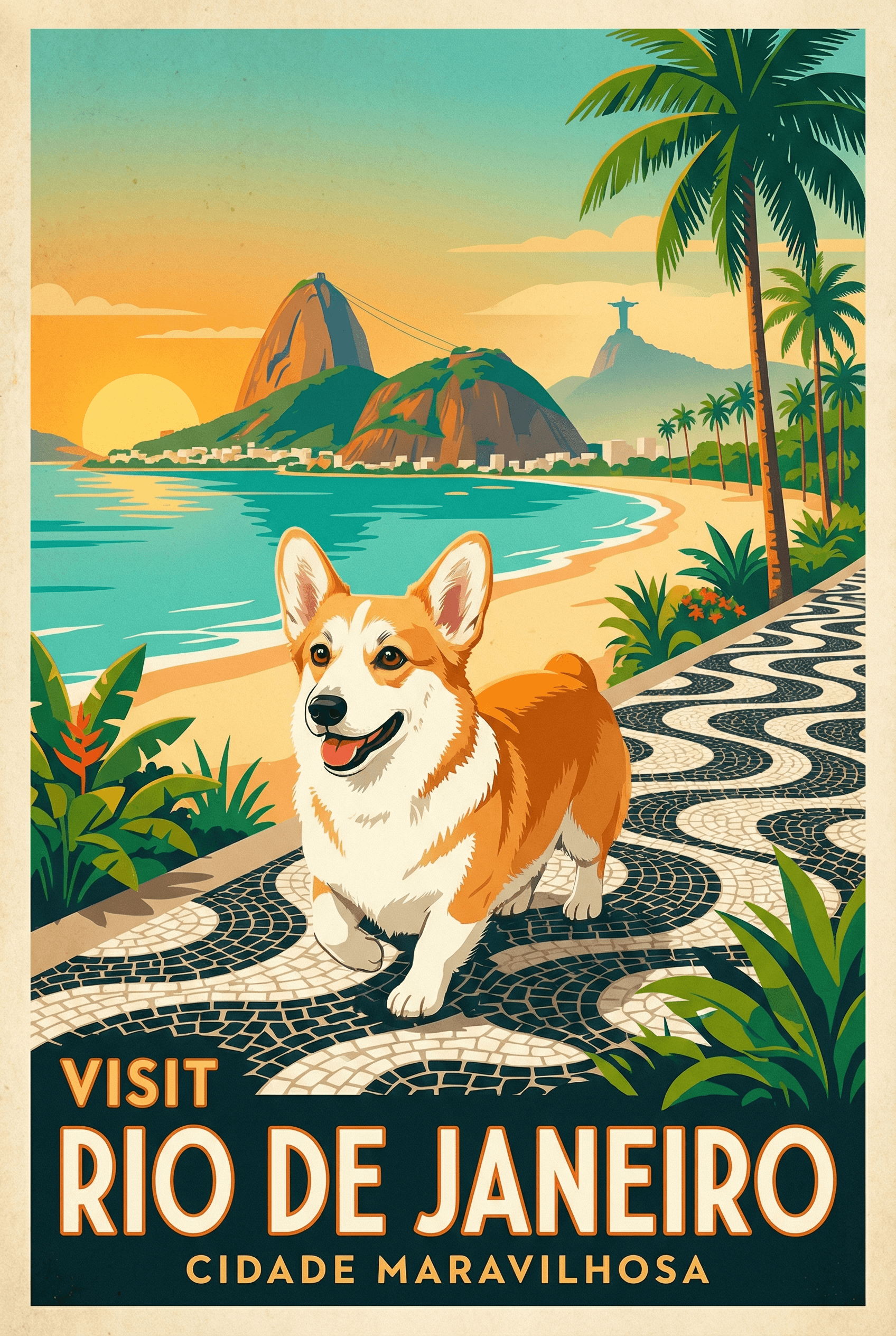 Poster di viaggio vintage example 2